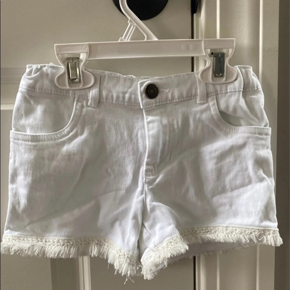 Size 5 girls white shorts